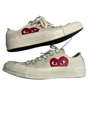 CdG PLAY x Converse Women Chuck Taylor All Star Peek-A-Boo Low-Top Sneakers Sz 7